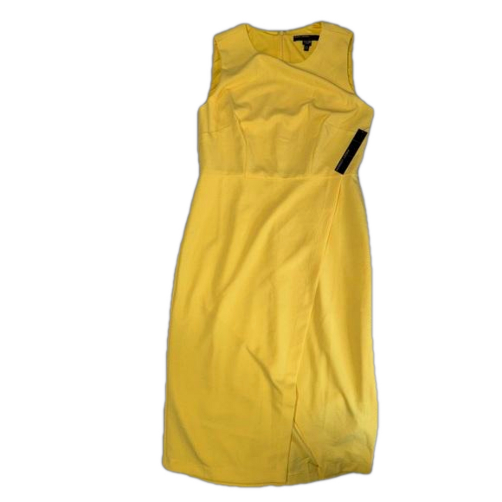 Maggie London sleeveless dress yellow NWT